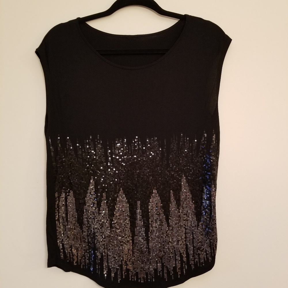 New York &Co Womens Black Top